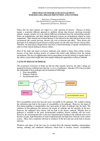 Principles of fish health management: fish diseases, disease prevention ...